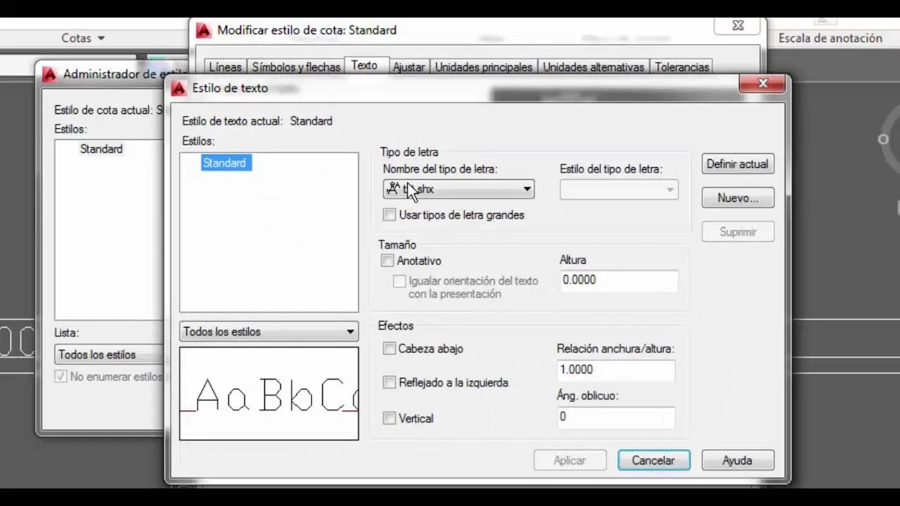 como achicar fleta de cota autocad - Cómo cambiar las propiedades de las cotas en AutoCAD