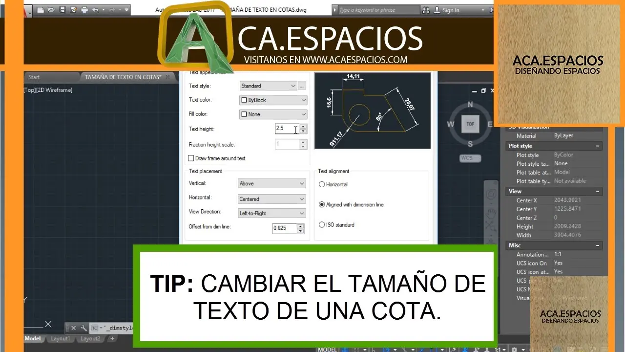 como achicar fleta de cota autocad - Cómo reducir el tamaño de la cota en AutoCAD