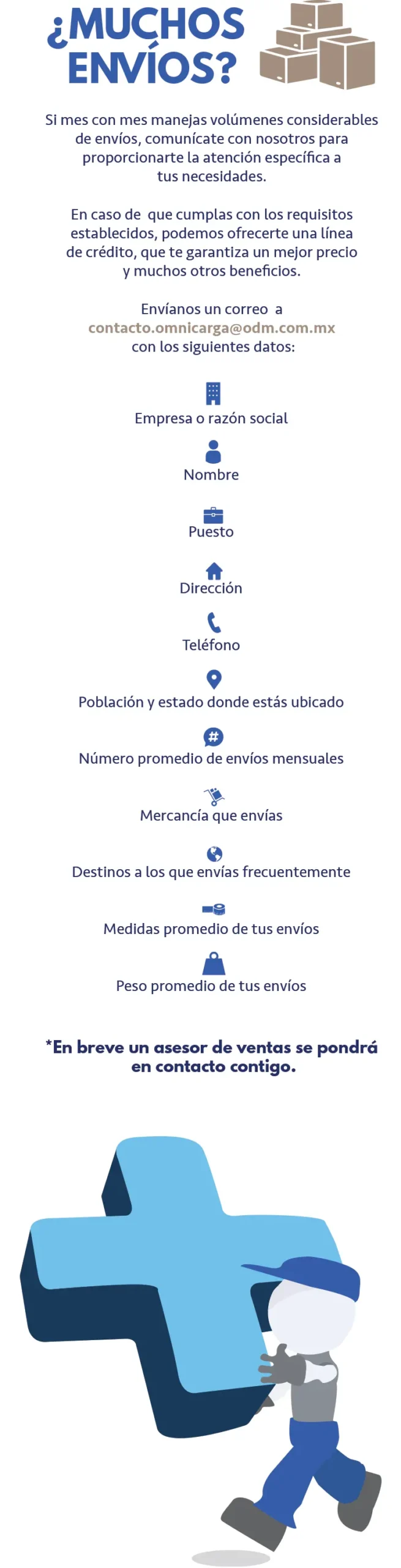 fletes por cobrar odm - Cómo se hace un envío por paquetería