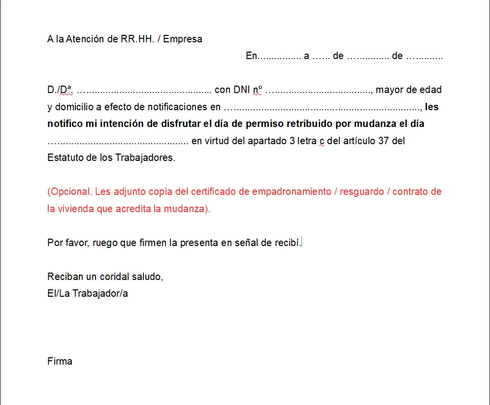 dia mudanza por ley dia habil - Cuántos días te corresponden por operación de un familiar