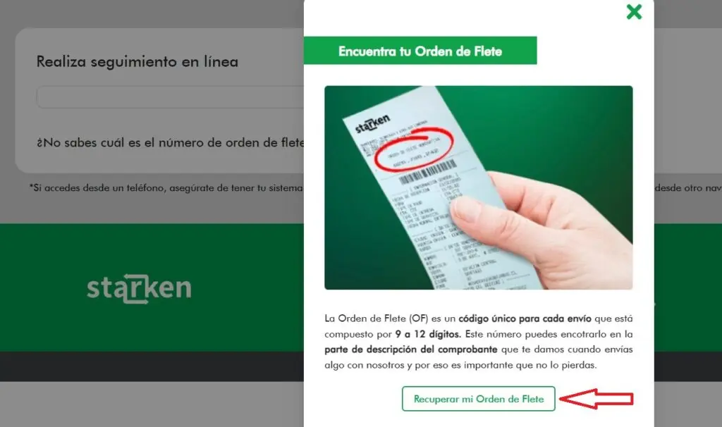 buscar oden de flete - Dónde puedo ver el seguimiento de mi paquete
