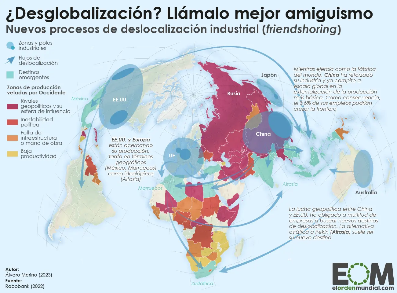 es posible una mudanza en el mapa mundial industrial - Qué países son los que protagonizan el fenomeno de la Deslocalizacion industrial en el mundo