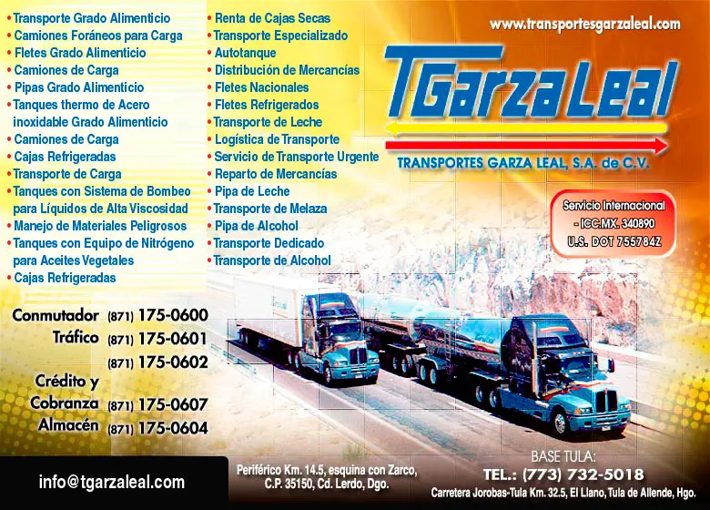 costo de fletes garza leal - Que transporta Garza Leal